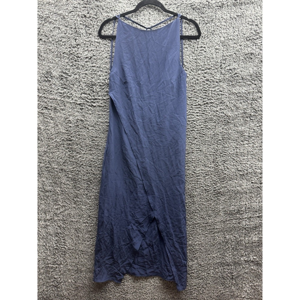 Jovana Markovic Shida Sleeveless Backless Silk Dress Blue/Navy Size 36